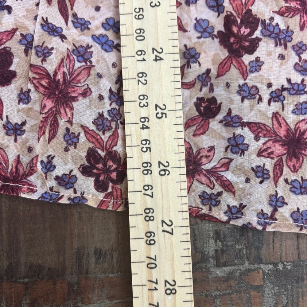 My Danielle Cracker Barrel Wms XL Floral Peasant Blouse Square Neck Tiered Boho - Picture 5 of 10